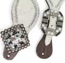Spur Straps Hair on hide White