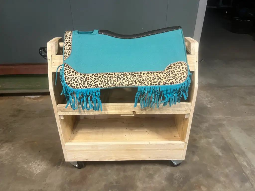 [MV3092] Saddle Pad - Blue Leopard | Mel 'n Nel