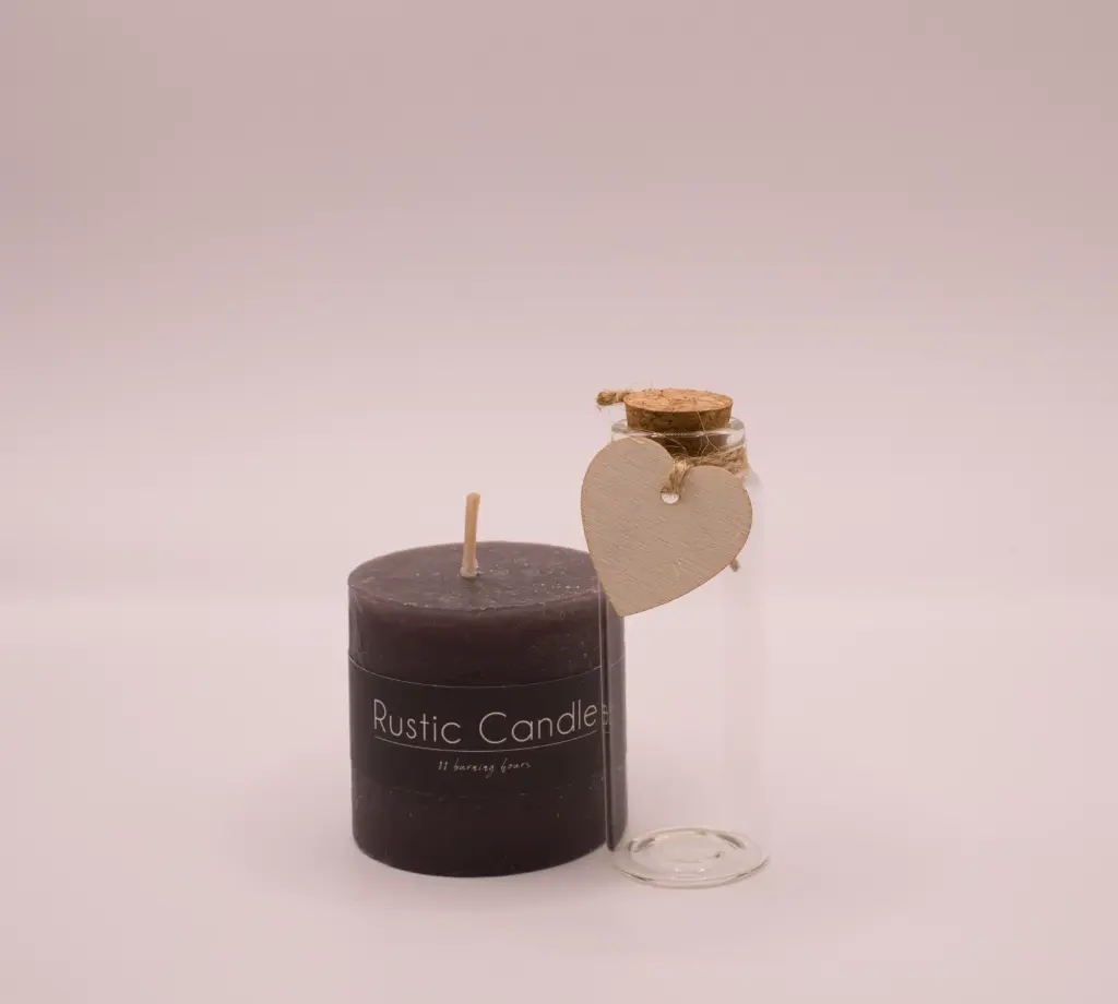Neutral Glass Bottle with Heart