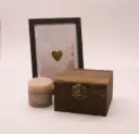 Square Wooden Urn for Hair Locks