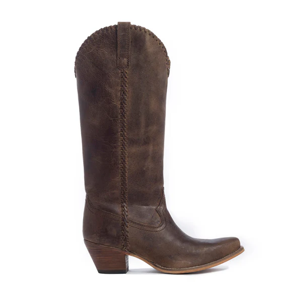 [MV8032] Stitched Leather Boots (36)