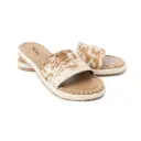 RP Sandals Brown & White Hair on