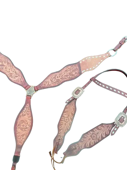 Tooled Leather Western Tack Set