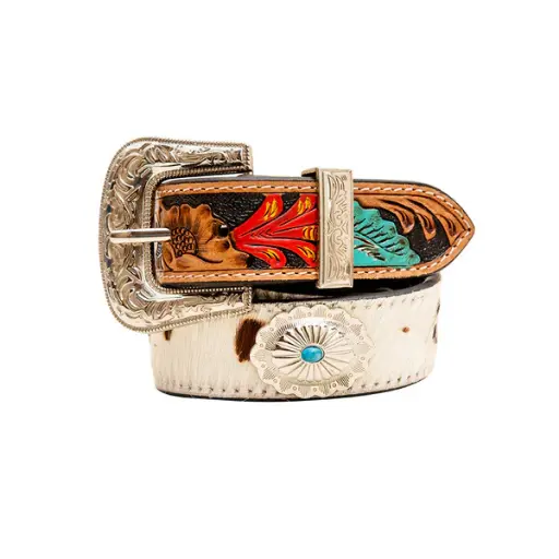 Hand-Tooled Concho Women's Belt